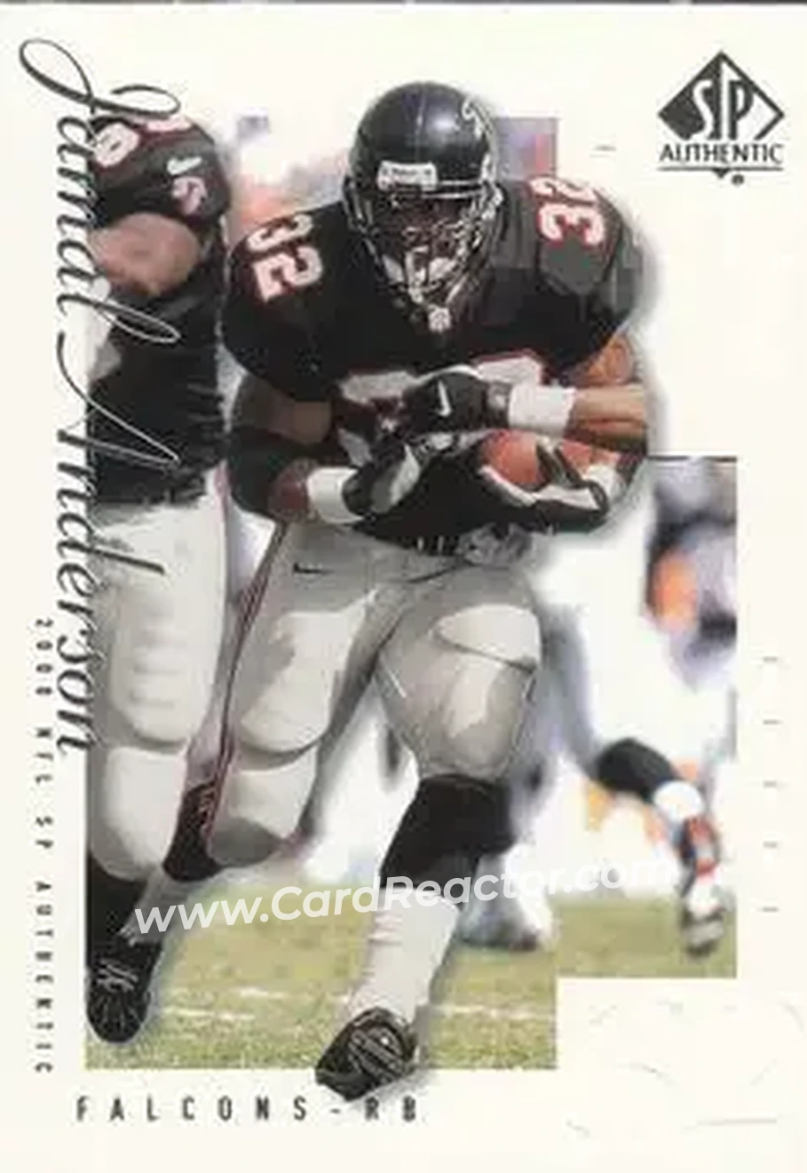 2000 SP Authentic #5 - Jamal Anderson - Atlanta Falcons - Front 2000 SP Authentic #5 - Jamal Anderson - Atlanta Falcons - Front