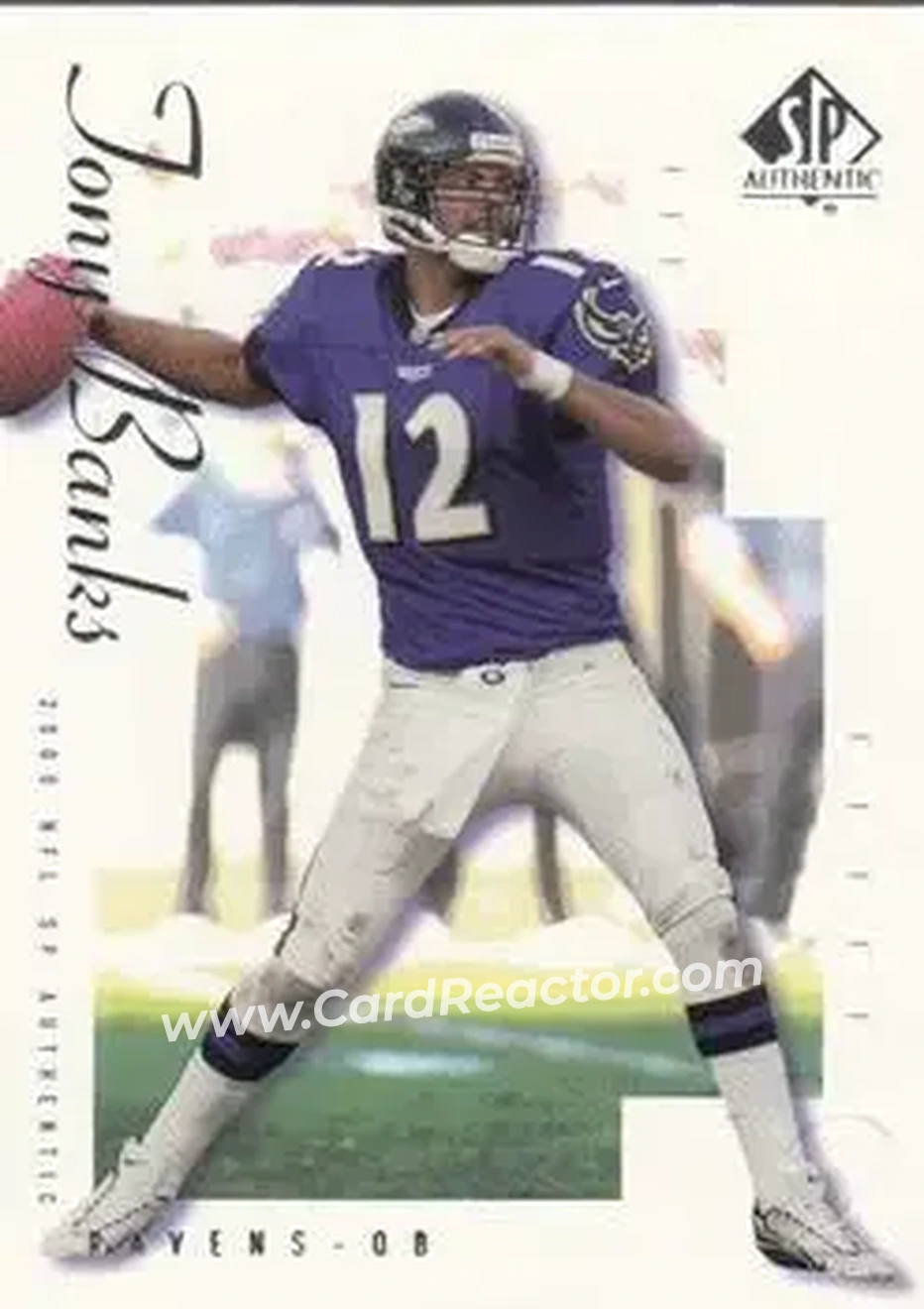 2000 SP Authentic #7 - Tony Banks - Baltimore Ravens - Front 2000 SP Authentic #7 - Tony Banks - Baltimore Ravens - Front