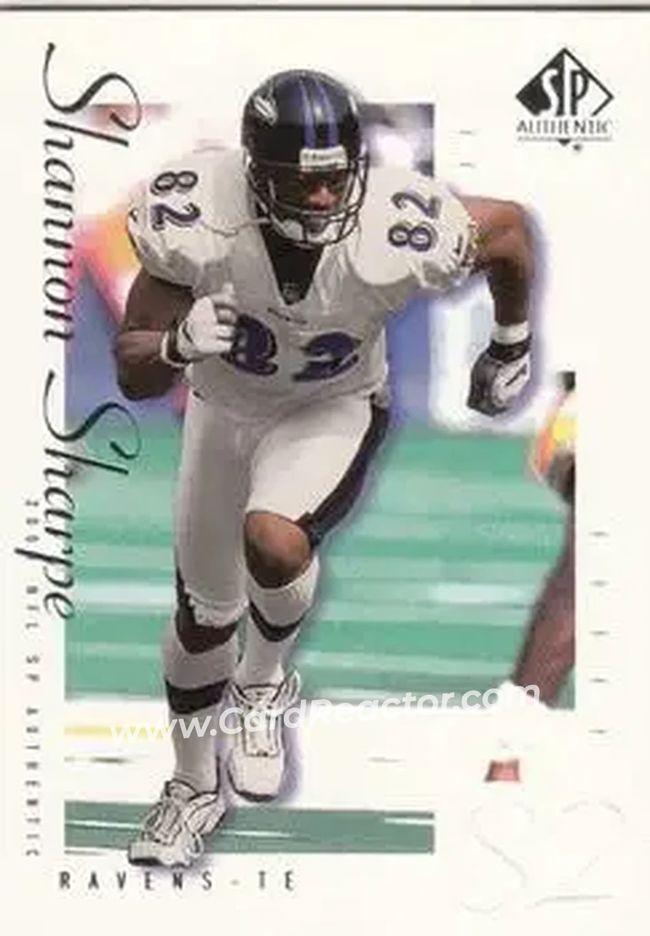 2000 SP Authentic #8 - Shannon Sharpe - Baltimore Ravens - Front 2000 SP Authentic #8 - Shannon Sharpe - Baltimore Ravens - Front