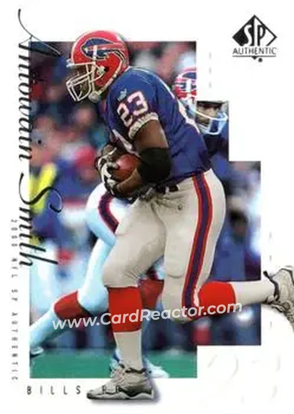2000 SP Authentic #10 - Antowain Smith - Buffalo Bills - Front 2000 SP Authentic #10 - Antowain Smith - Buffalo Bills - Front