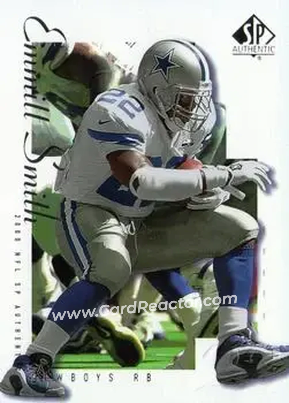 2000 SP Authentic #22 - Emmitt Smith - Dallas Cowboys - Front 2000 SP Authentic #22 - Emmitt Smith - Dallas Cowboys - Front