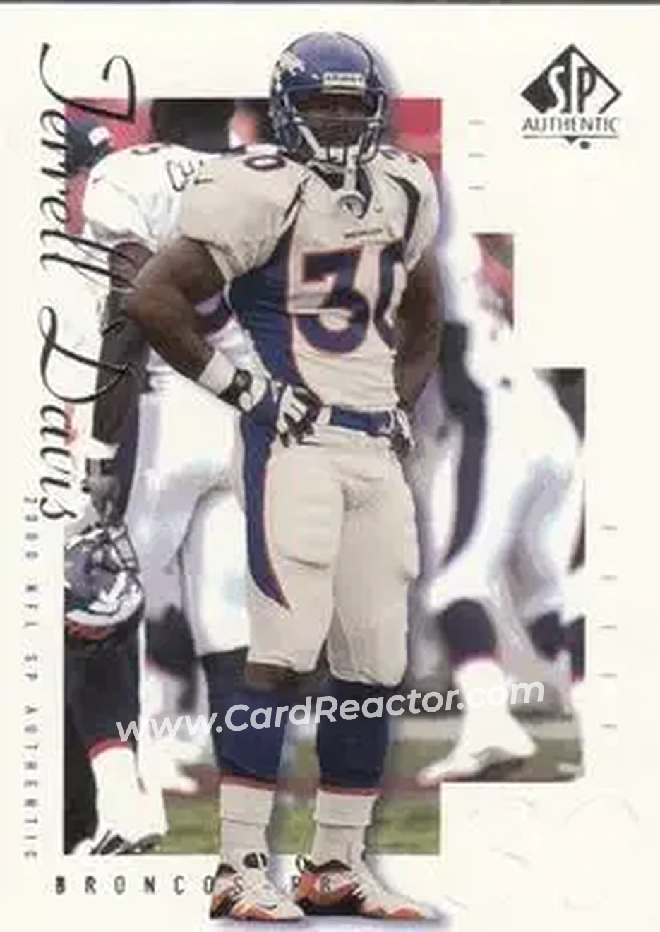 2000 SP Authentic #25 - Terrell Davis - Denver Broncos - Front