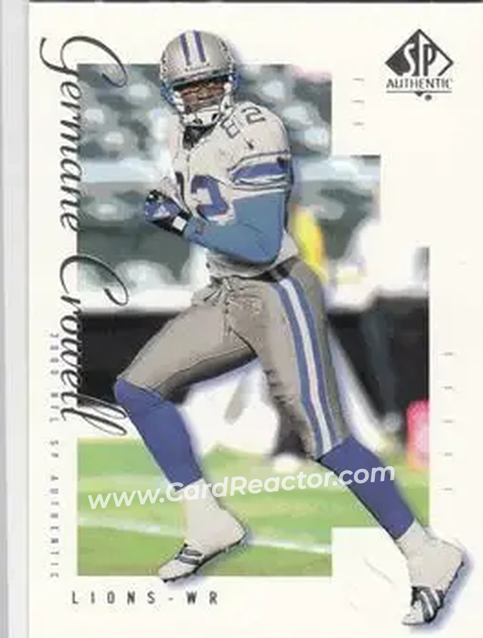2000 SP Authentic #30 - Germane Crowell - Detroit Lions - Front