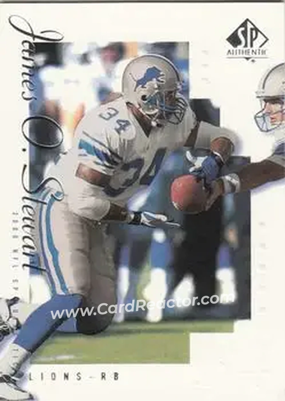 2000 SP Authentic #31 - James Stewart - Detroit Lions - Front 2000 SP Authentic #31 - James Stewart - Detroit Lions - Front