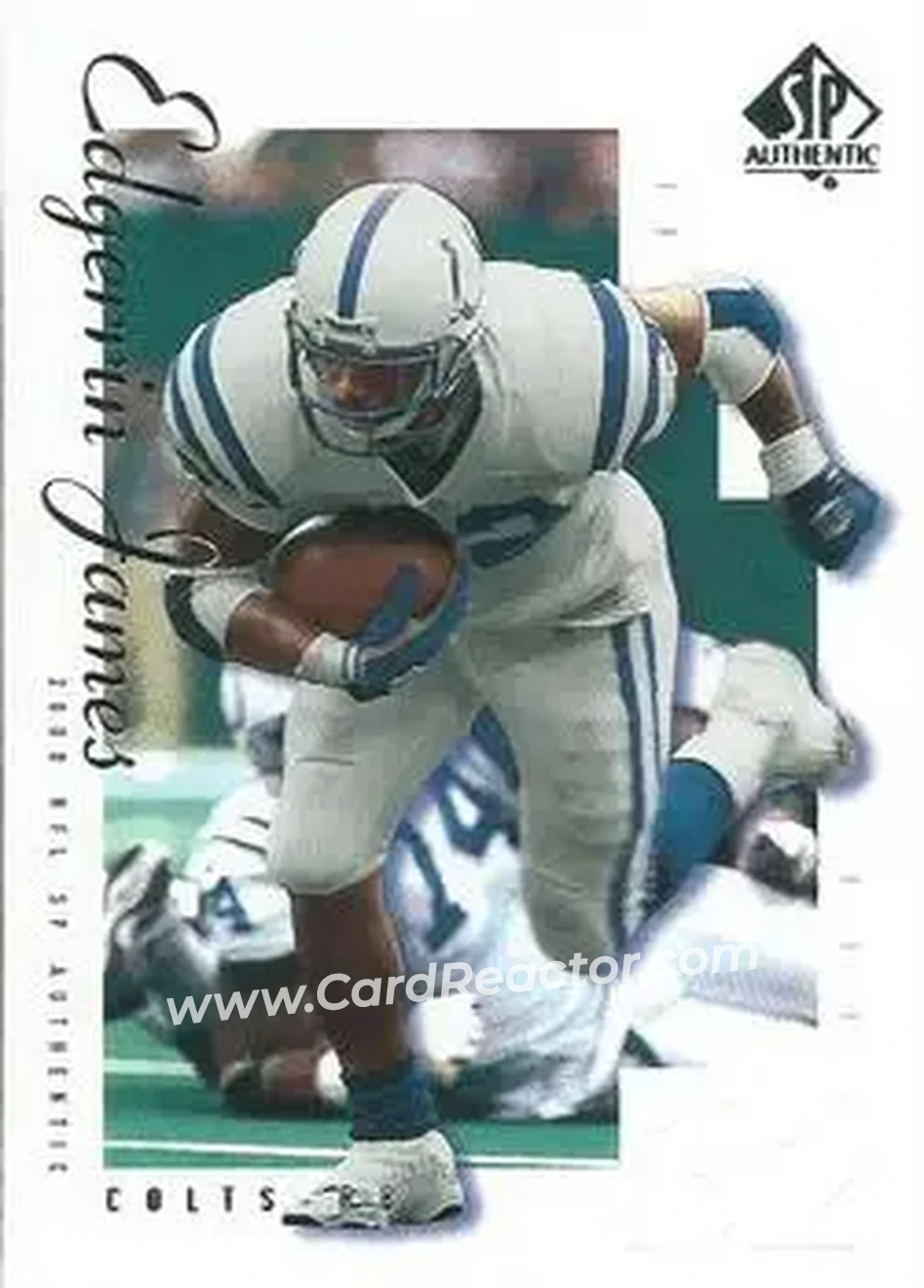 2000 SP Authentic #36 - Edgerrin James - Indianapolis Colts - Front