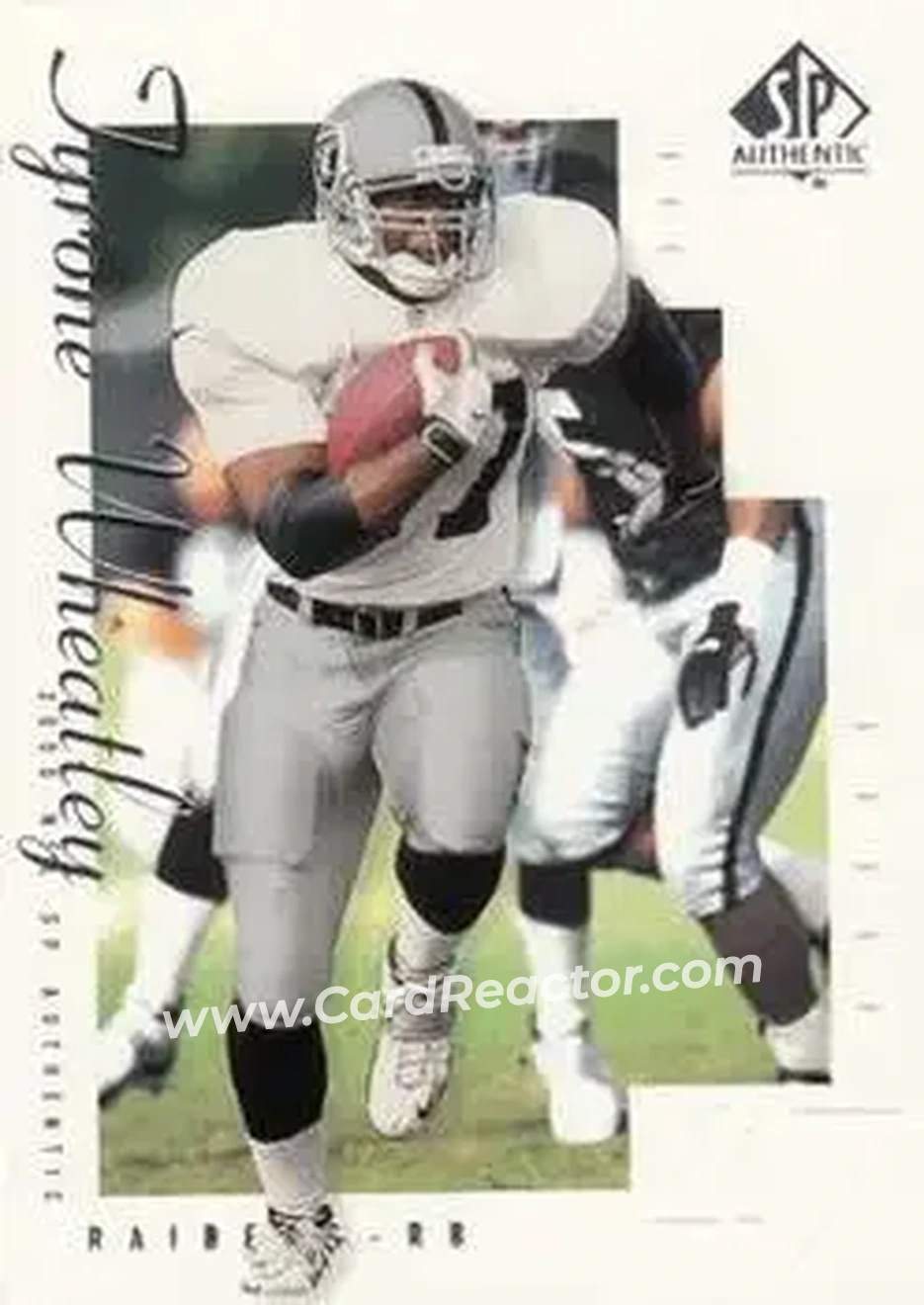 2000 SP Authentic #62 - Tyrone Wheatley - Oakland Raiders - Front 2000 SP Authentic #62 - Tyrone Wheatley - Oakland Raiders - Front