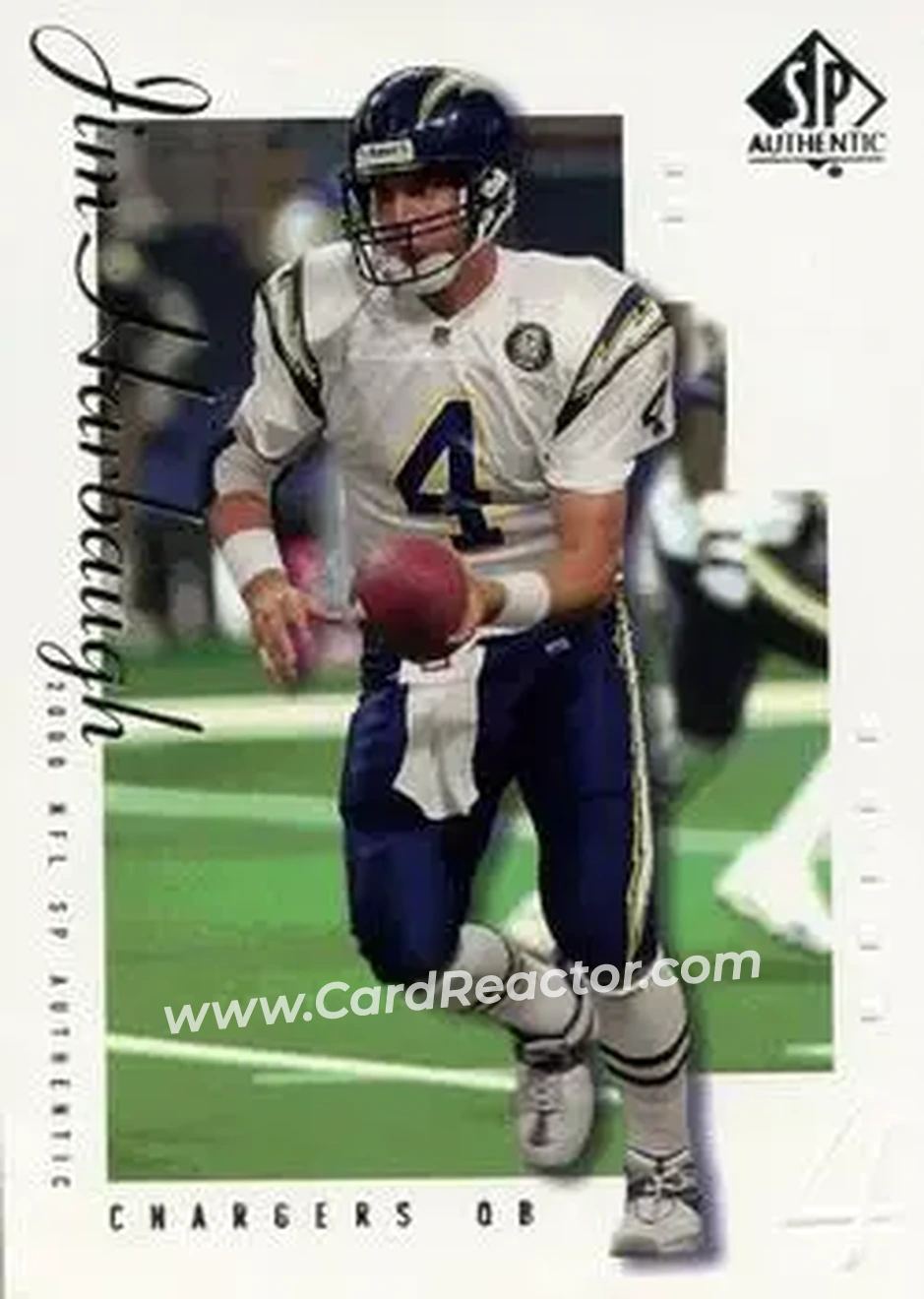 2000 SP Authentic #73 - Jim Harbaugh - San Diego Chargers - Front