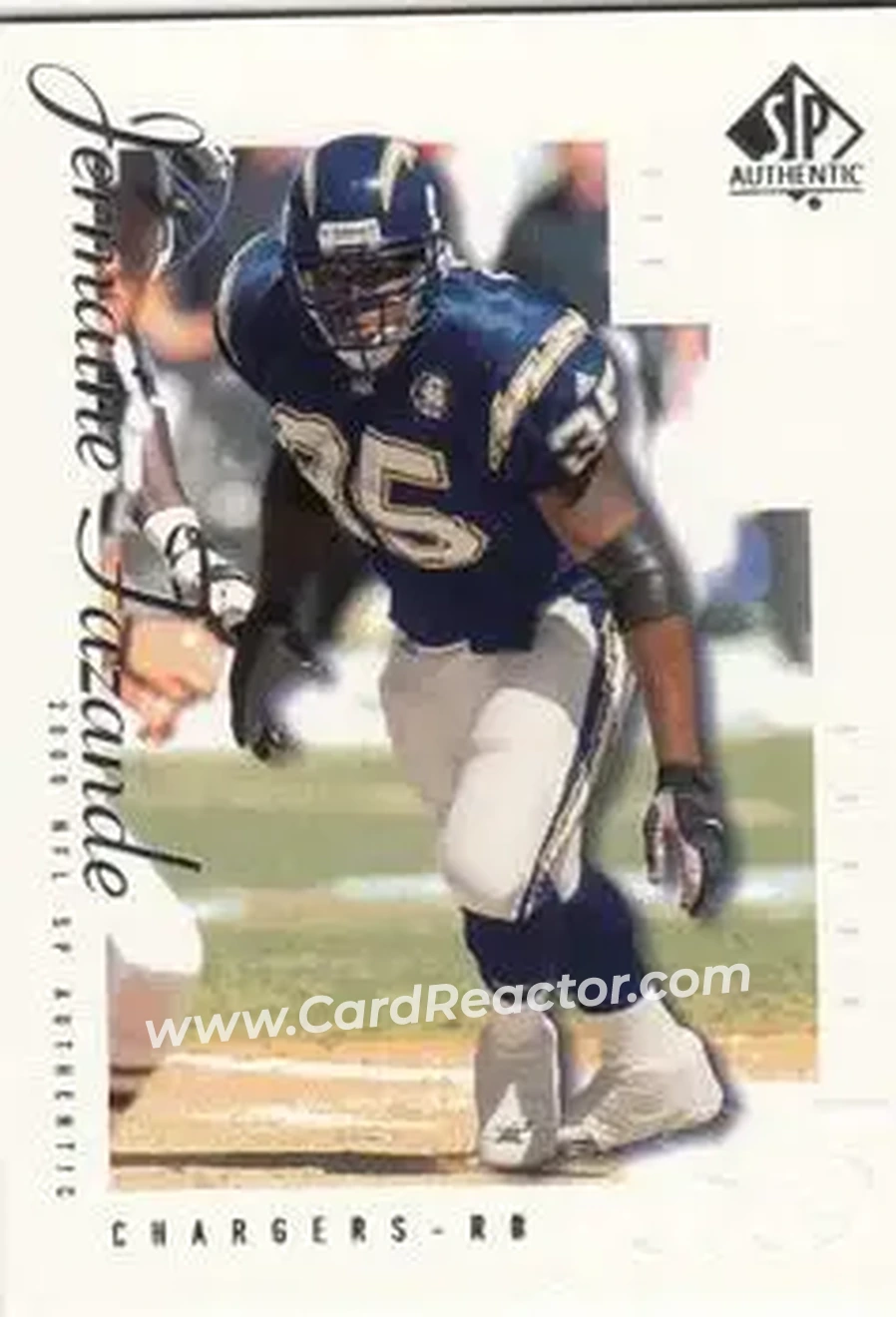 2000 SP Authentic #74 - Jermaine Fazande - San Diego Chargers - Front