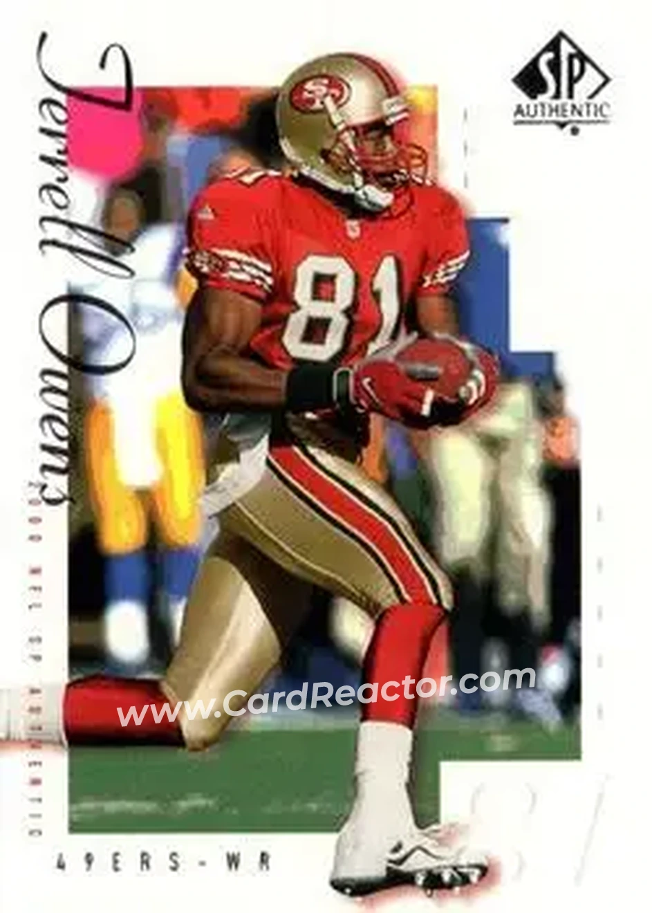 2000 SP Authentic #76 - Terrell Owens - San Francisco 49ers - Front