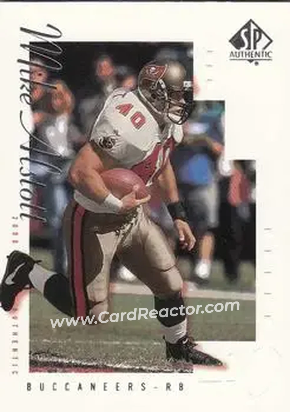 2000 SP Authentic #82 - Mike Alstott - Tampa Bay Buccaneers - Front 2000 SP Authentic #82 - Mike Alstott - Tampa Bay Buccaneers - Front