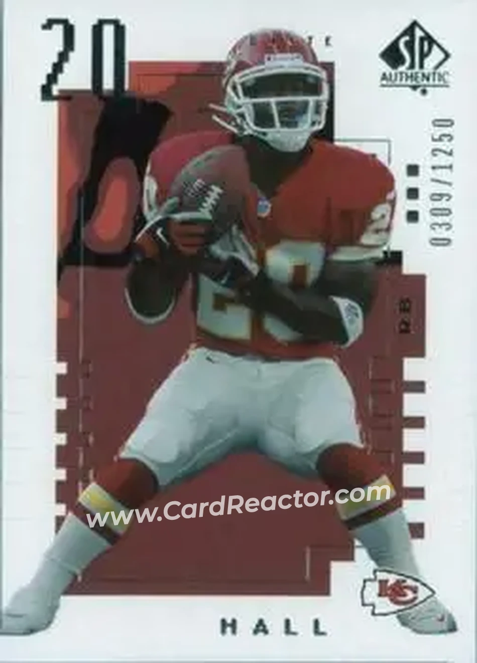 2000 SP Authentic #93 - Dante Hall - Kansas City Chiefs - Front