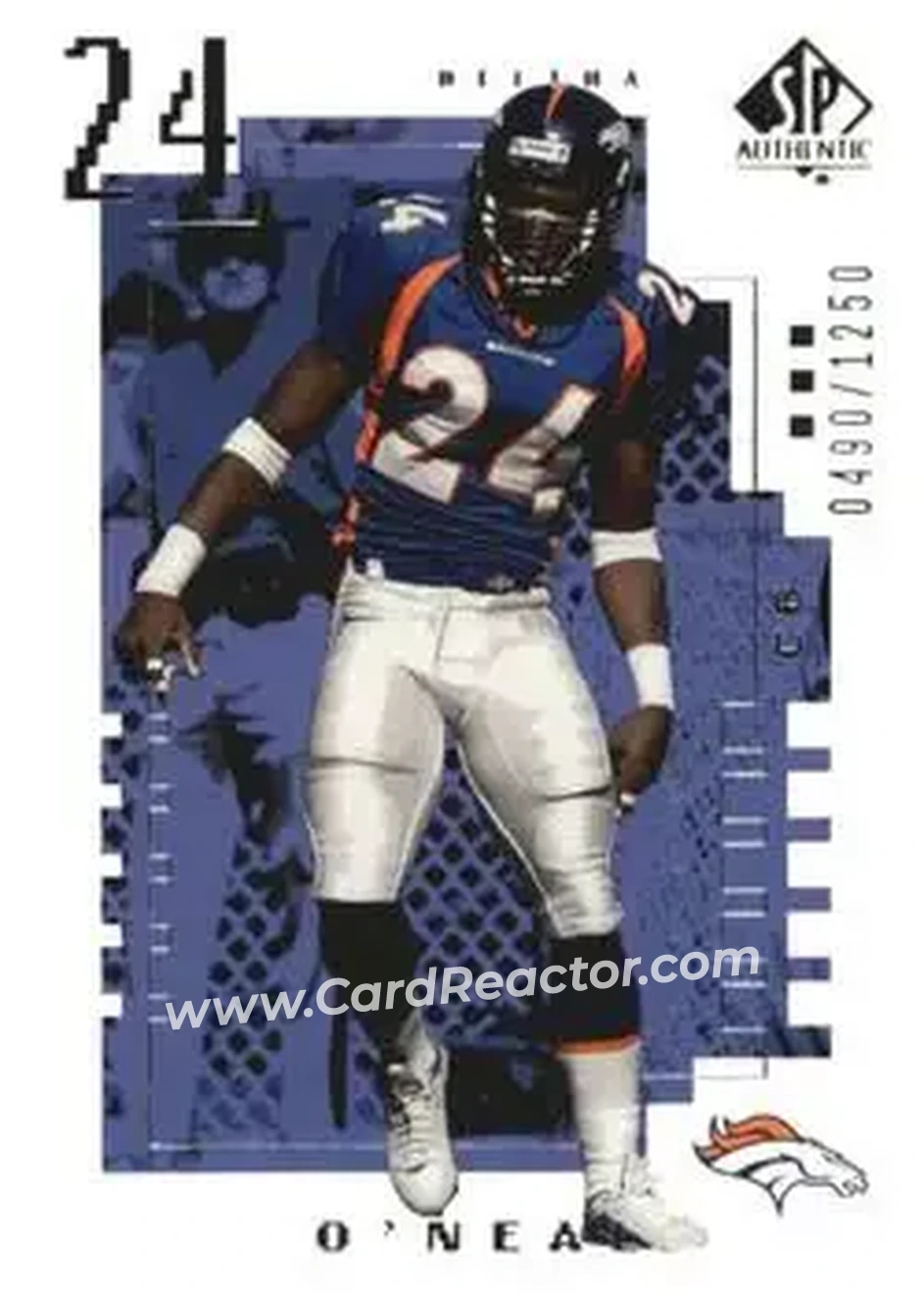 2000 SP Authentic #95 - Deltha O'Neal - Denver Broncos - Front