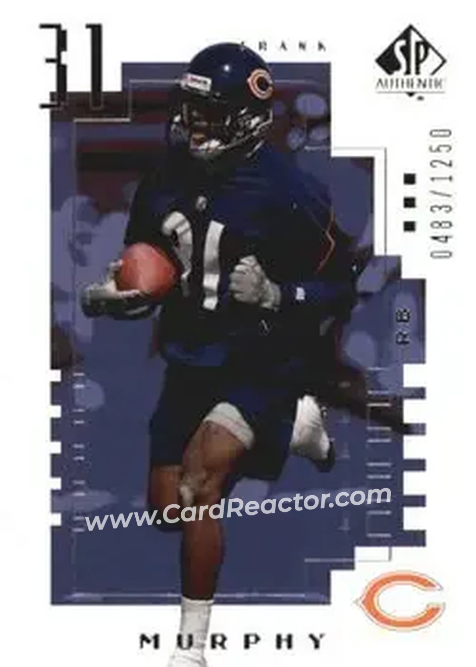 2000 SP Authentic #98 - Frank Murphy - Chicago Bears - Front 2000 SP Authentic #98 - Frank Murphy - Chicago Bears - Front