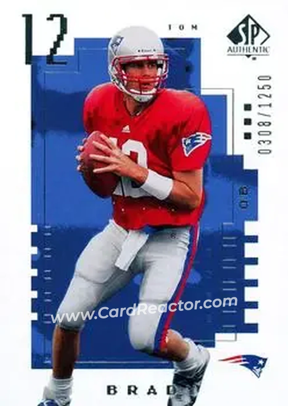 2000 SP Authentic #118 - Tom Brady - New England Patriots - Front