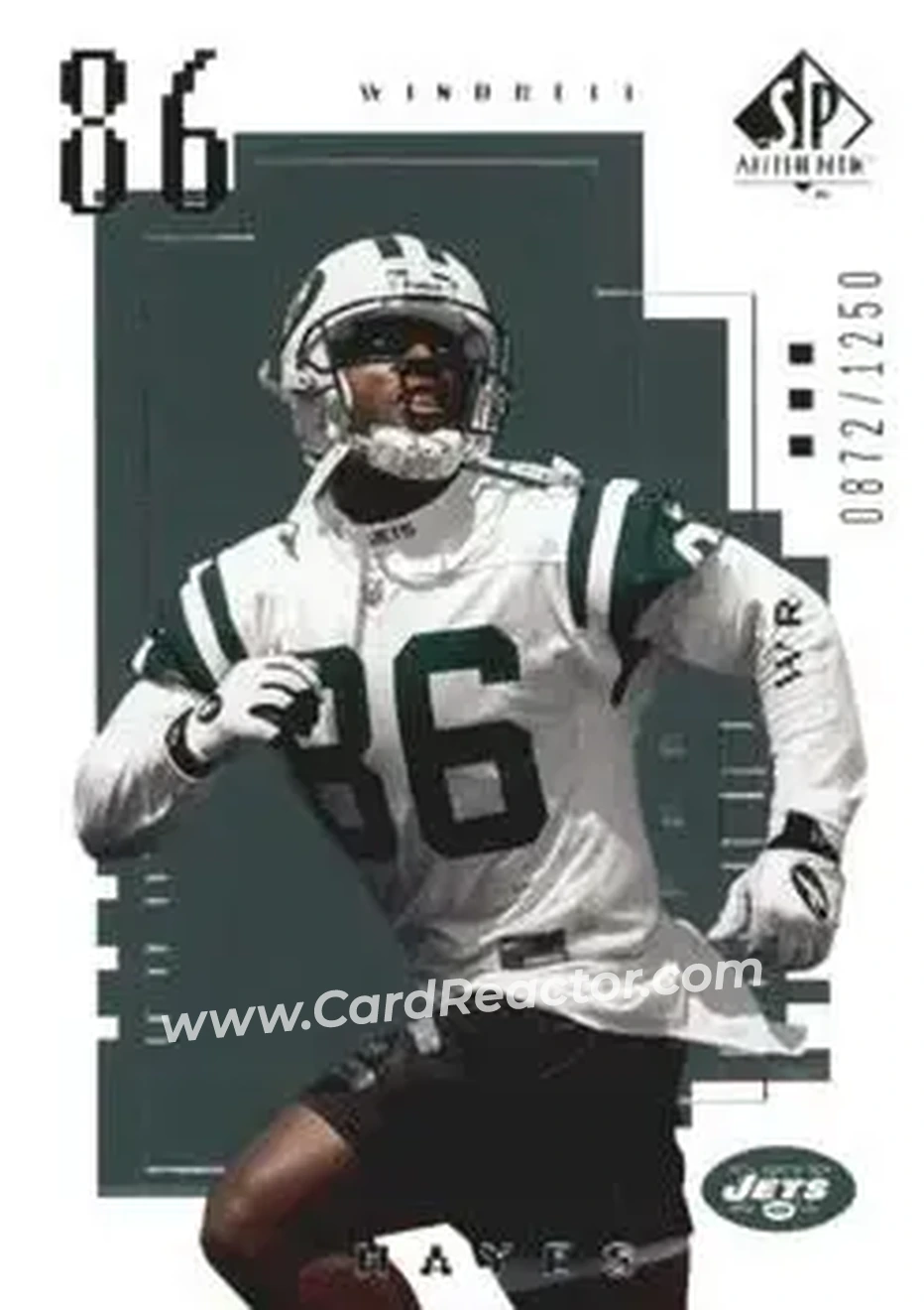 2000 SP Authentic #120 - Windrell Hayes - New York Jets - Front
