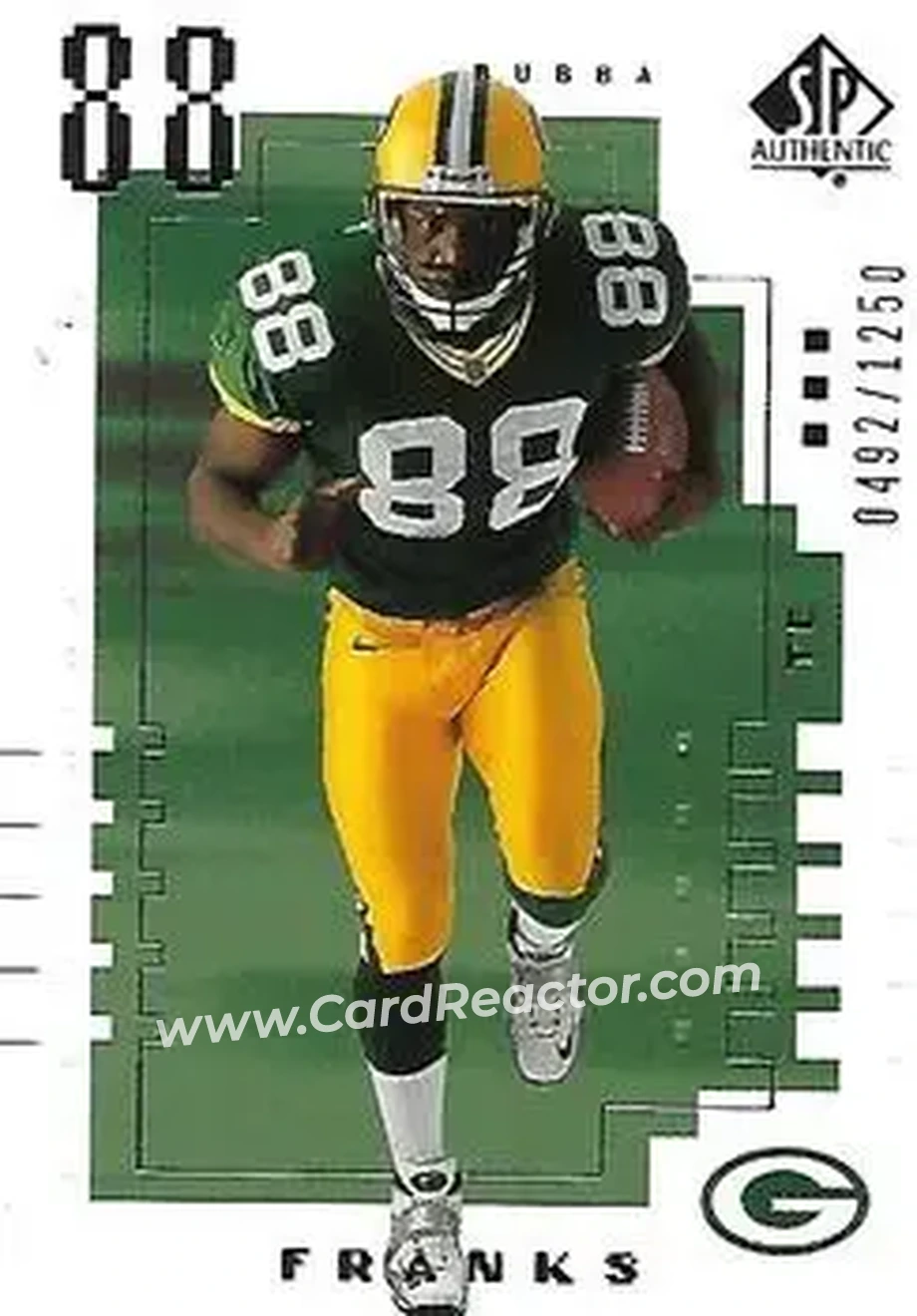 2000 SP Authentic #123 - Bubba Franks - Green Bay Packers - Front 2000 SP Authentic #123 - Bubba Franks - Green Bay Packers - Front