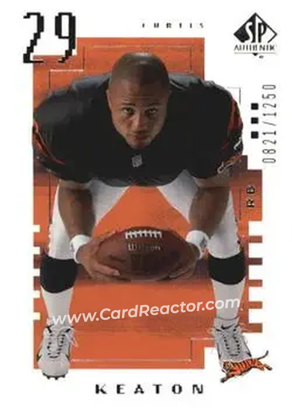 2000 SP Authentic #127 - Curtis Keaton - Cincinnati Bengals - Front