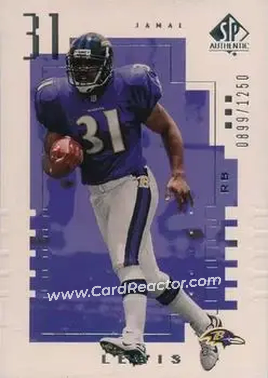 2000 SP Authentic #132 - Jamal Lewis - Baltimore Ravens - Front