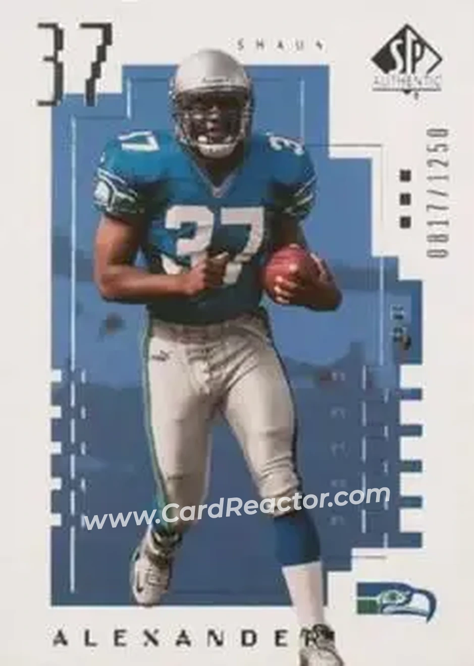 2000 SP Authentic #140 - Shaun Alexander - Seattle Seahawks - Front
