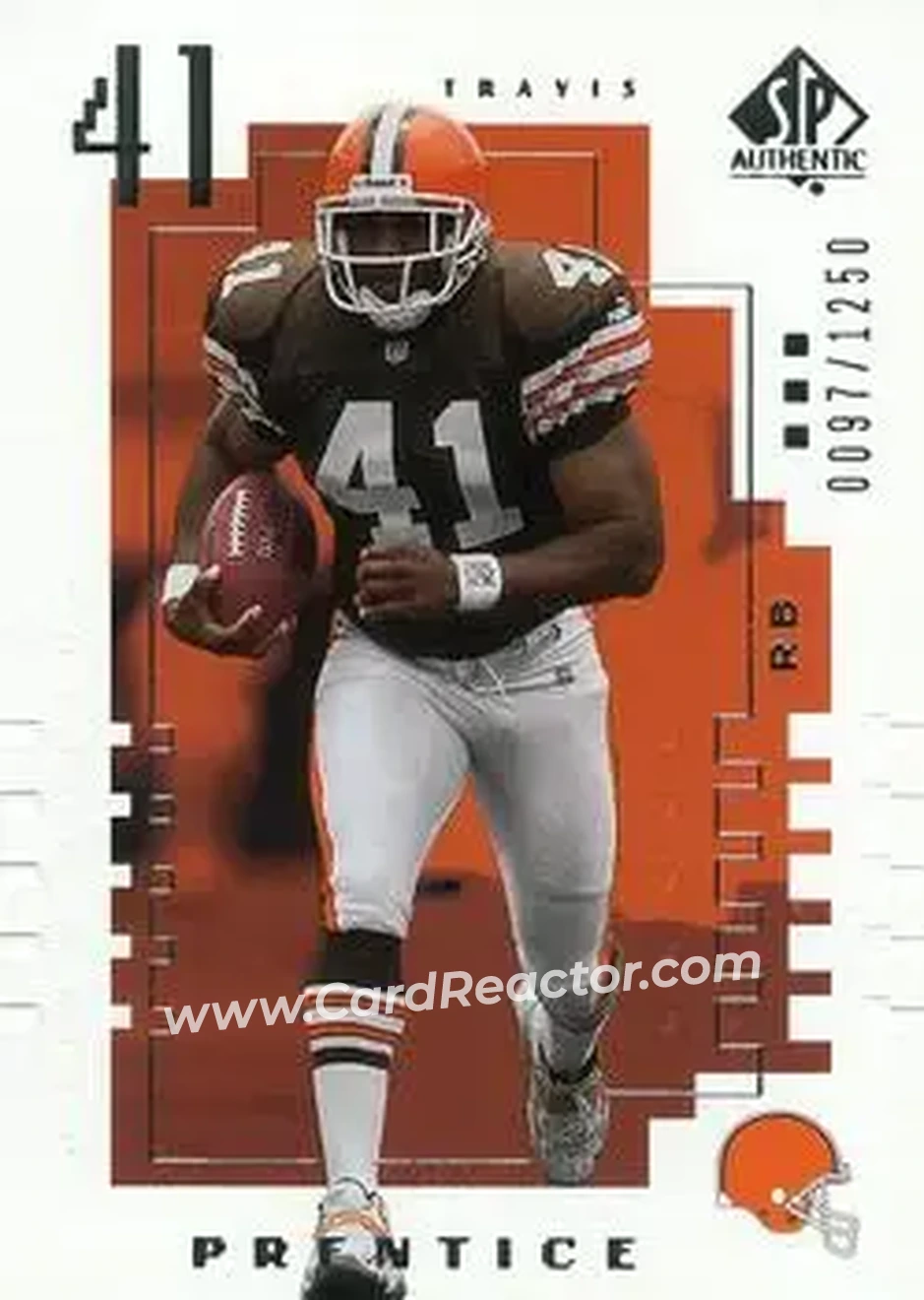 2000 SP Authentic #145 - Travis Prentice - Cleveland Browns - Front