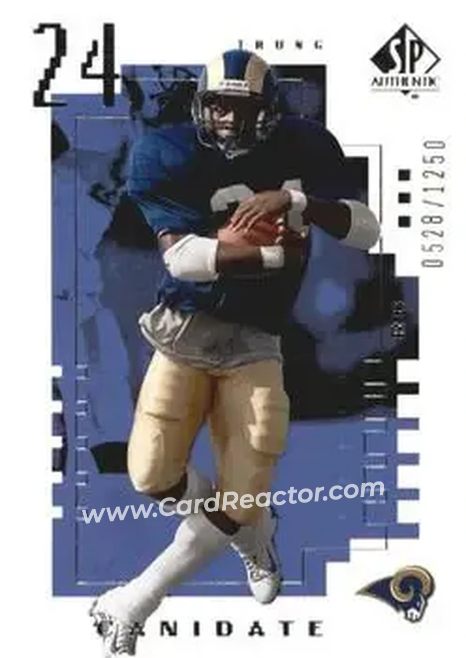 2000 SP Authentic #147 - Trung Canidate - St. Louis Rams - Front 2000 SP Authentic #147 - Trung Canidate - St. Louis Rams - Front