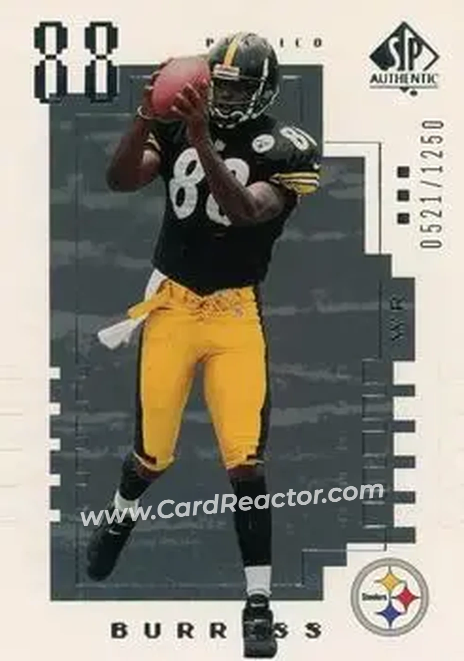 2000 SP Authentic #149 - Plaxico Burress - Pittsburgh Steelers - Front