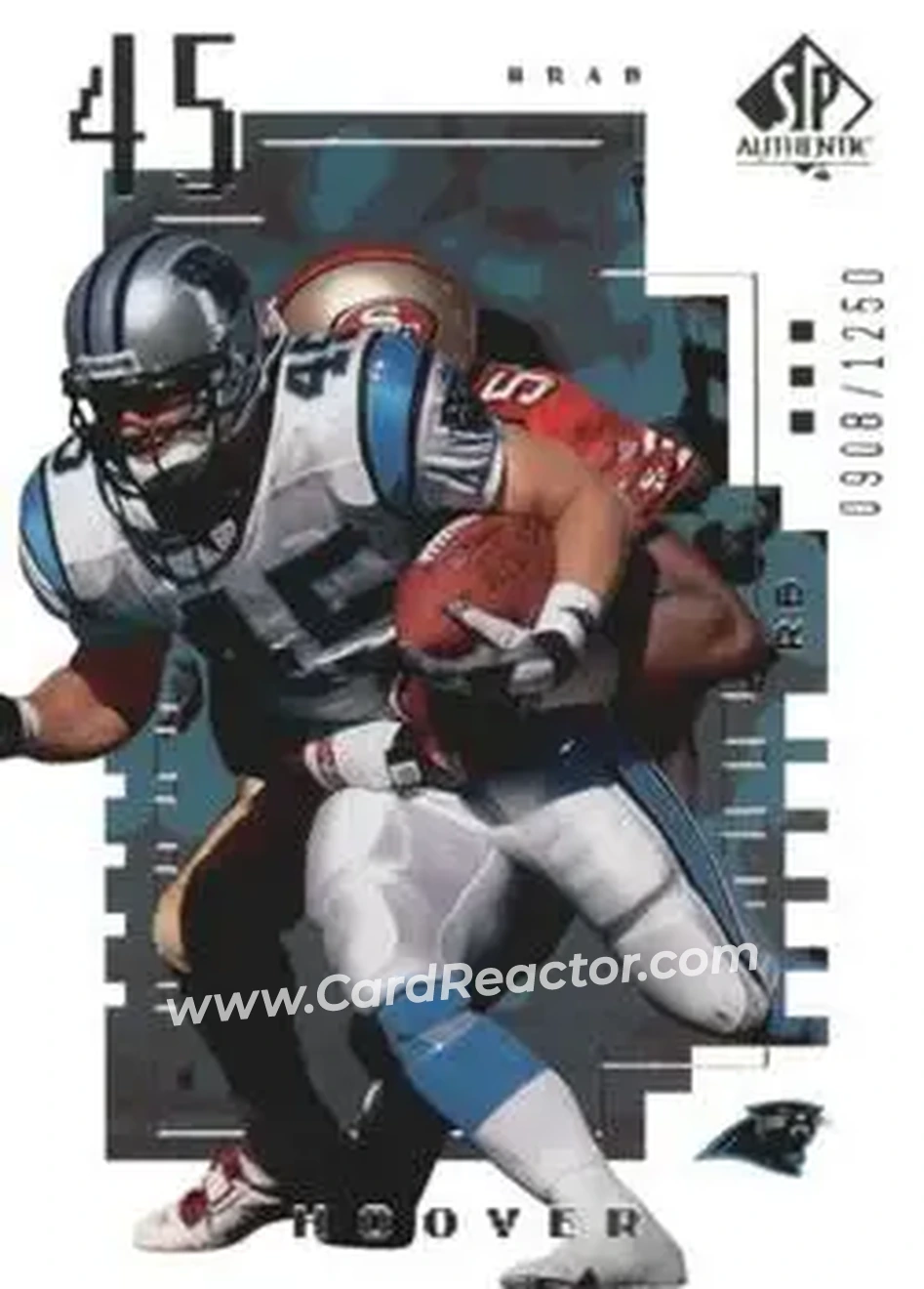2000 SP Authentic #153 - Brad Hoover - Carolina Panthers - Front