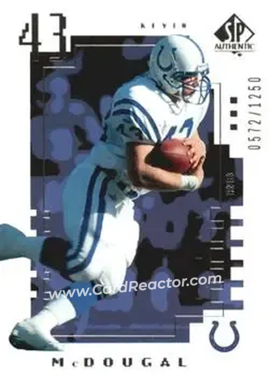 2000 SP Authentic #162 - Kevin McDougal - Indianapolis Colts - Front