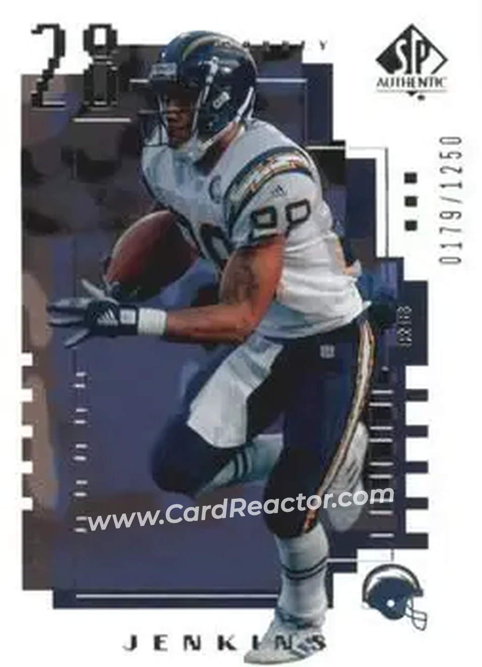 2000 SP Authentic #170 - Ronney Jenkins - San Diego Chargers - Front 2000 SP Authentic #170 - Ronney Jenkins - San Diego Chargers - Front
