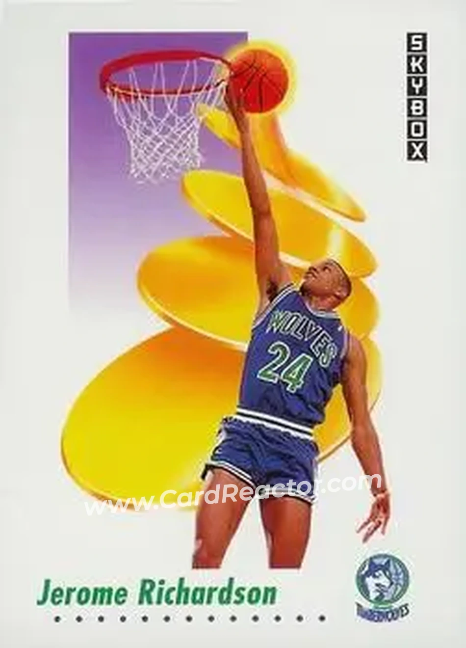 1991-92 SkyBox #173 - Pooh Richardson - Minnesota Timberwolves - Front