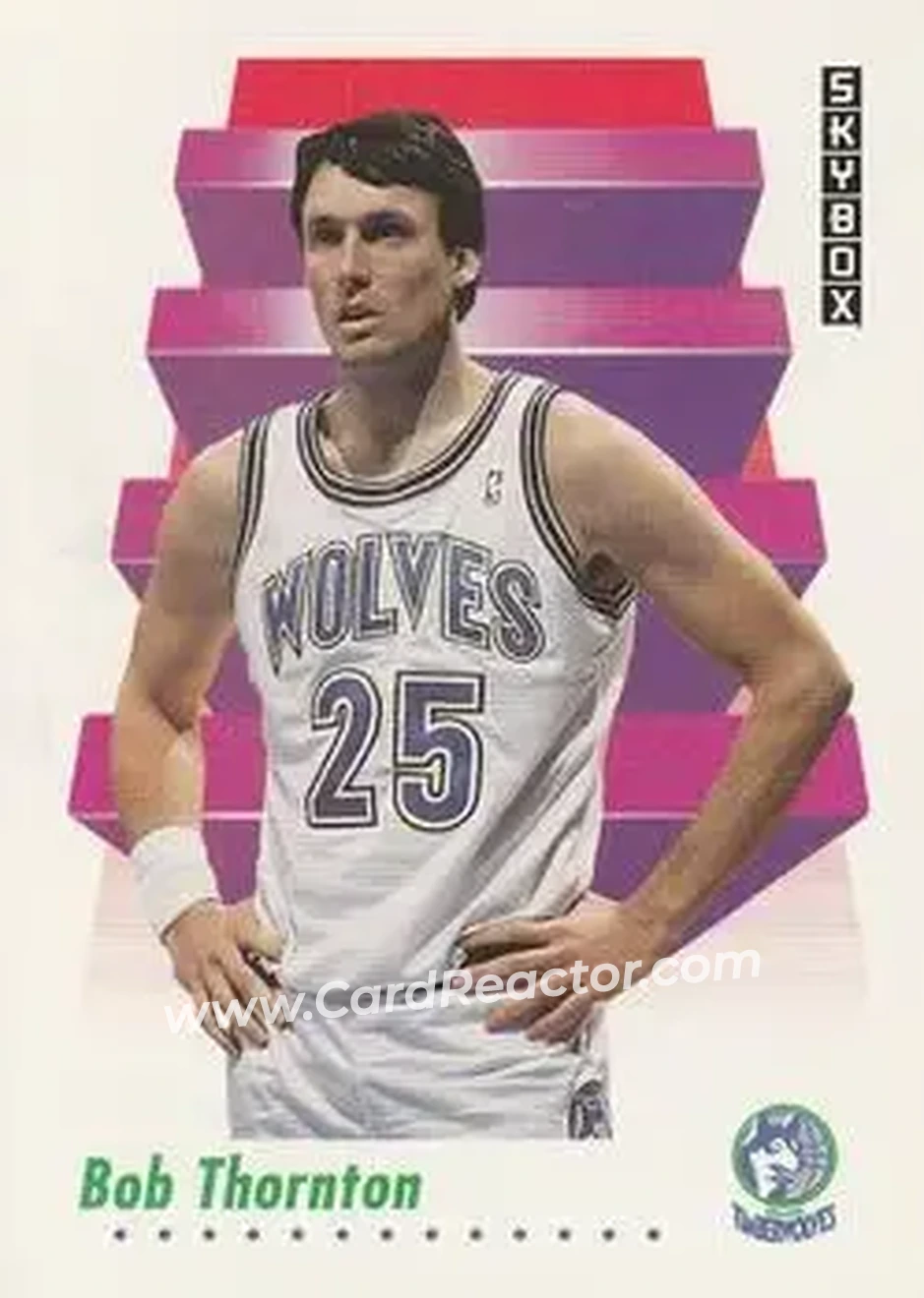 1991-92 SkyBox #175 - Bob Thornton - Minnesota Timberwolves - Front