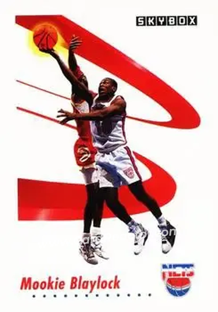1991-92 SkyBox #177 - Mookie Blaylock - New Jersey Nets - Front