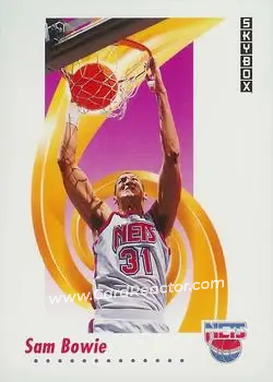 1991-92 SkyBox #178 - Sam Bowie - New Jersey Nets - Front