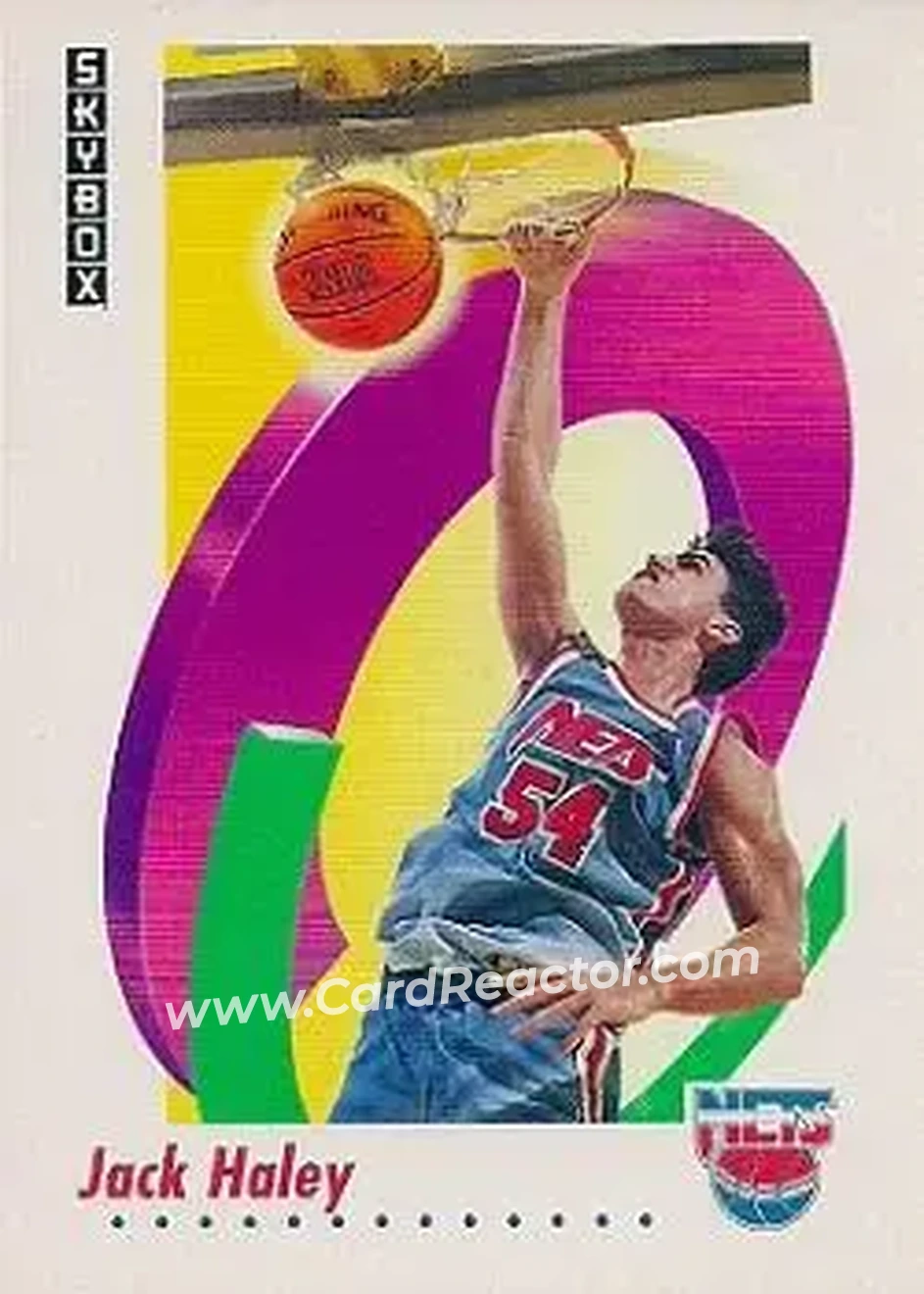1991-92 SkyBox #183 - Jack Haley - New Jersey Nets - Front 1991-92 SkyBox #183 - Jack Haley - New Jersey Nets - Front