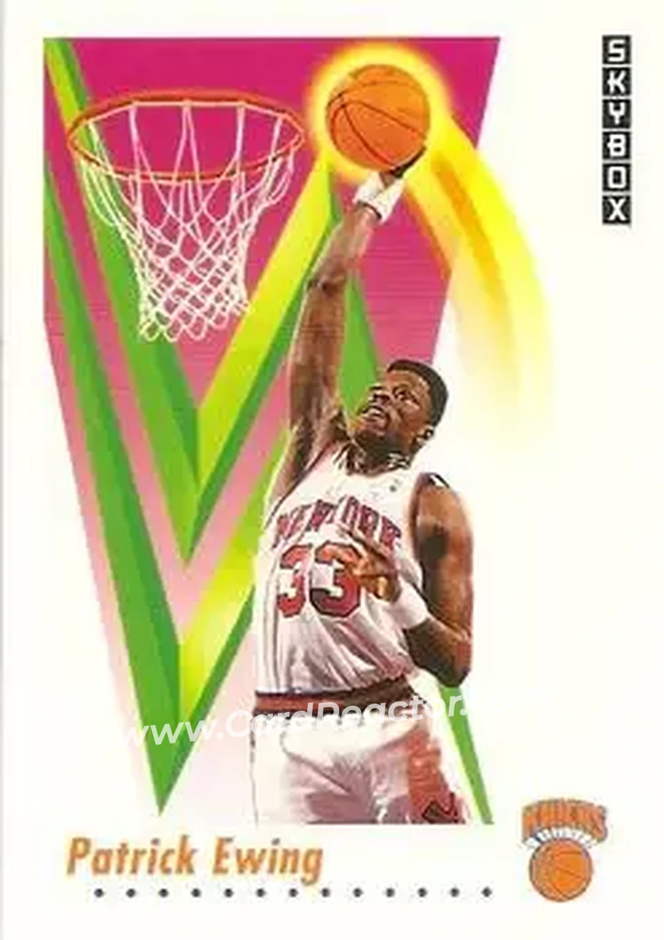 1991-92 SkyBox #189 - Patrick Ewing - New York Knicks - Front 1991-92 SkyBox #189 - Patrick Ewing - New York Knicks - Front