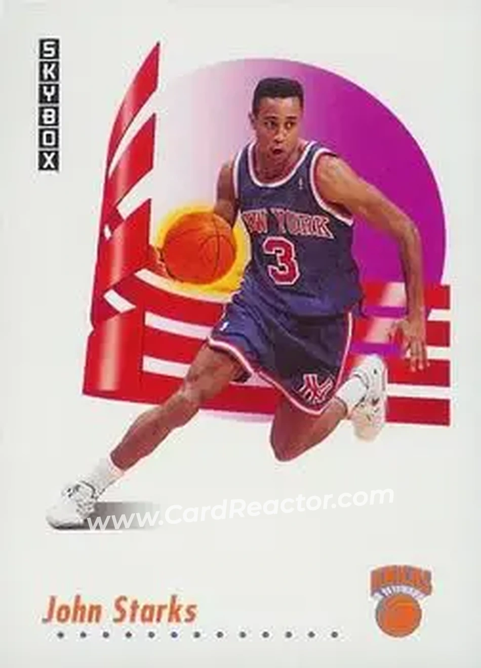 1991-92 SkyBox #194 - John Starks - New York Knicks - Front