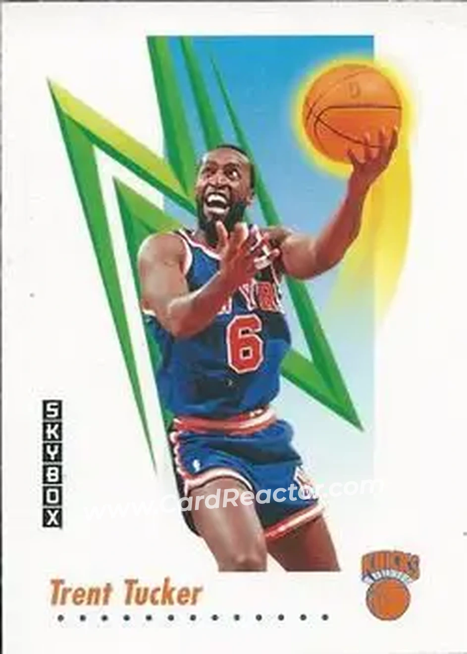 1991-92 SkyBox #195 - Trent Tucker - New York Knicks - Front
