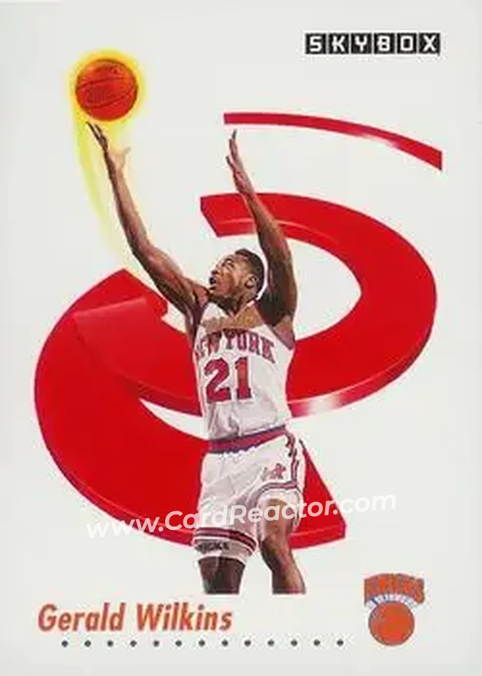 1991-92 SkyBox #198 - Gerald Wilkins - New York Knicks - Front 1991-92 SkyBox #198 - Gerald Wilkins - New York Knicks - Front