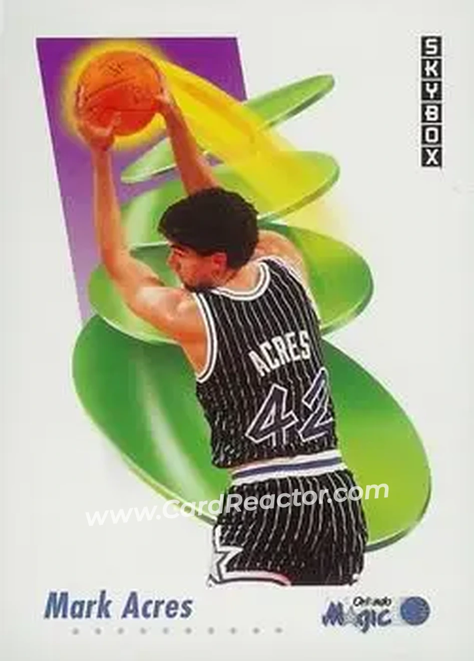 1991-92 SkyBox #199 - Mark Acres - Orlando Magic - Front
