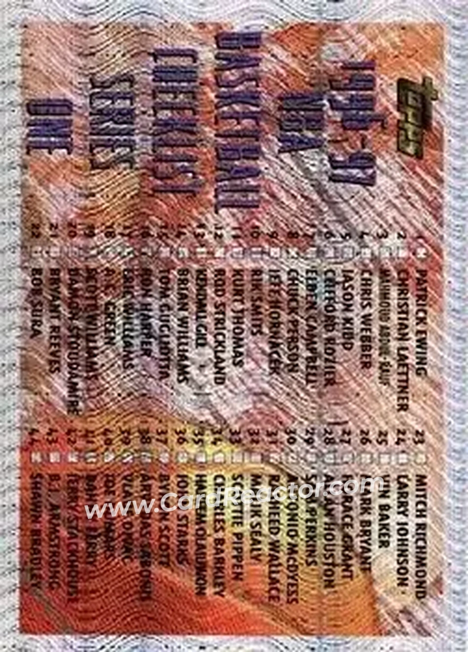 1996-97 Topps #111 - Checklist: 1-110 CL, SP - Front
