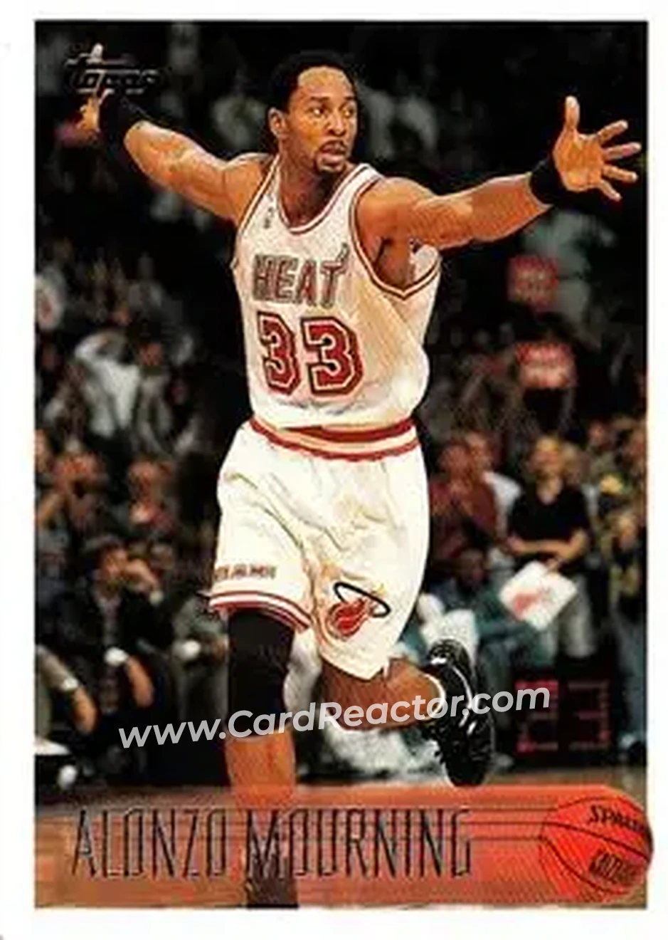 1996-97 Topps #113 - Alonzo Mourning - Miami Heat - Front