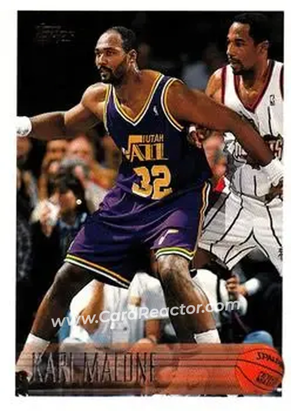 1996-97 Topps #105 - Karl Malone - Utah Jazz - Front