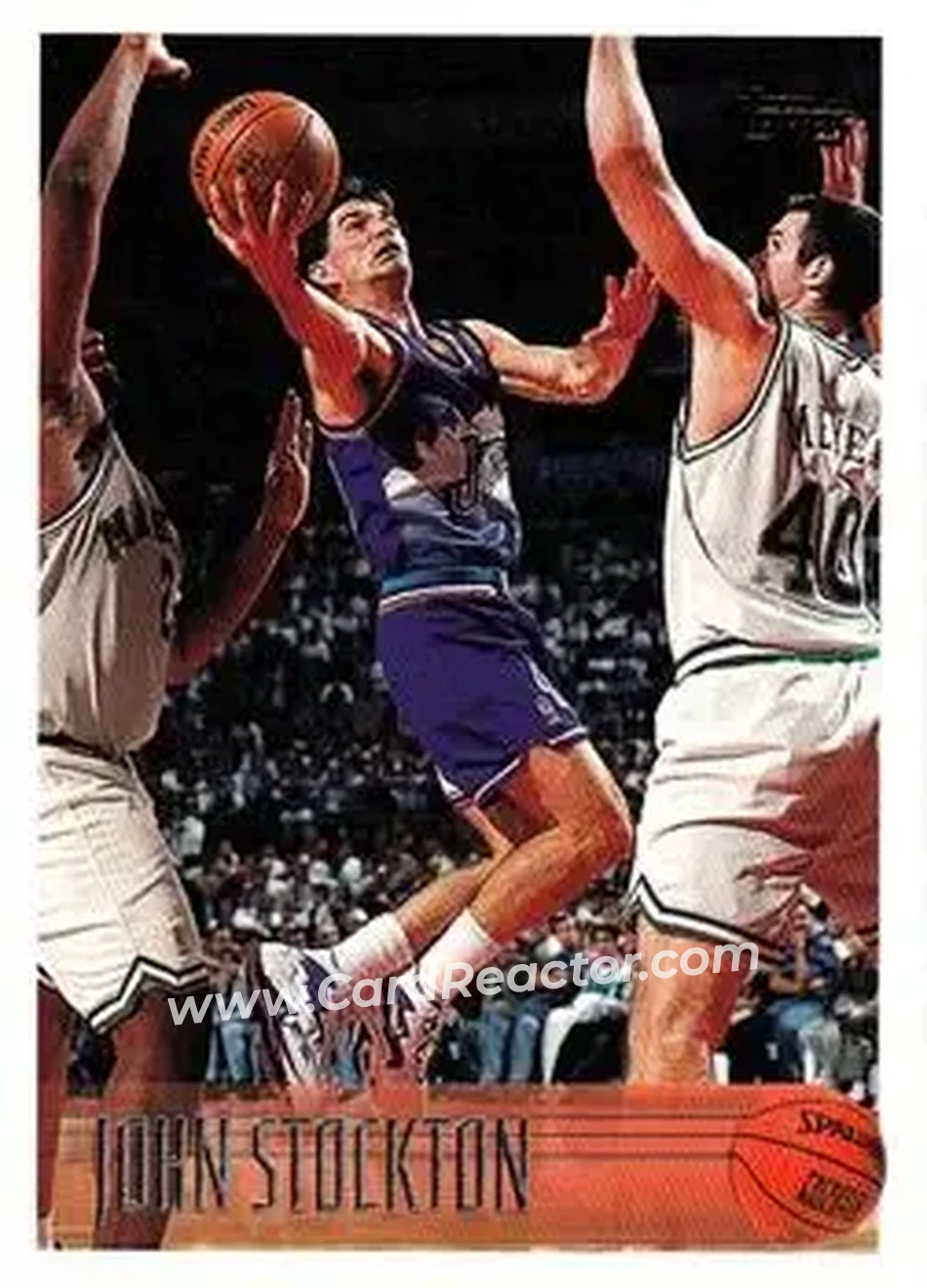 1996-97 Topps #123 - John Stockton - Utah Jazz - Front 1996-97 Topps #123 - John Stockton - Utah Jazz - Front