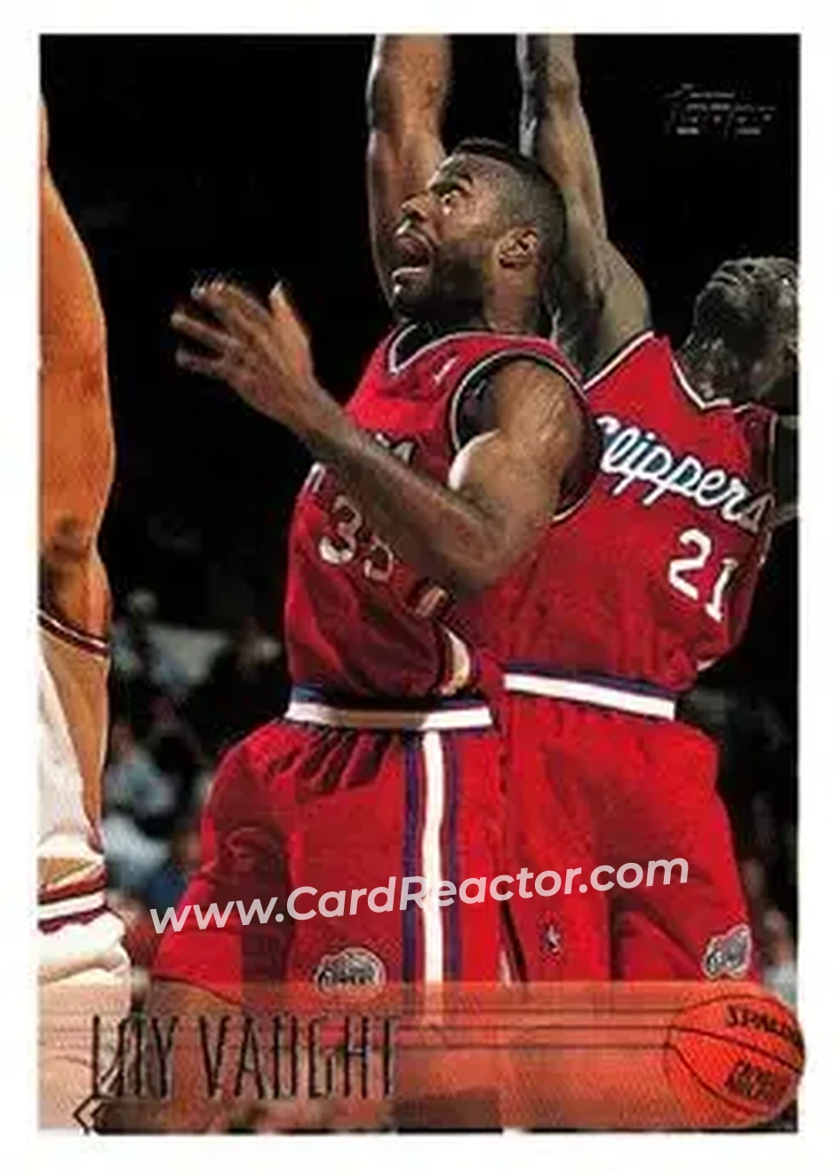 1996-97 Topps #129 - Loy Vaught - Los Angeles Clippers - Front