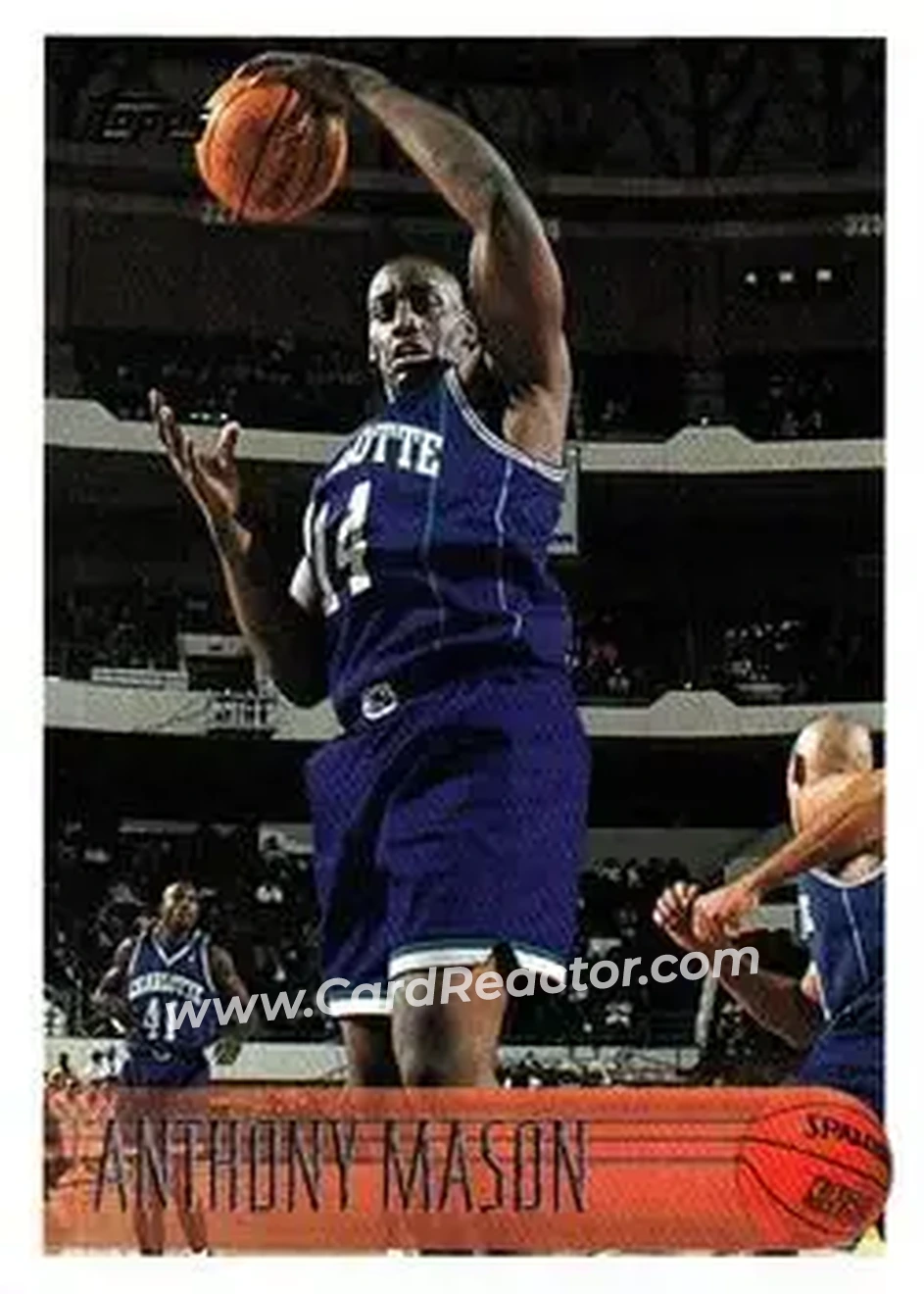 1996-97 Topps #130 - Anthony Mason - Charlotte Hornets - Front