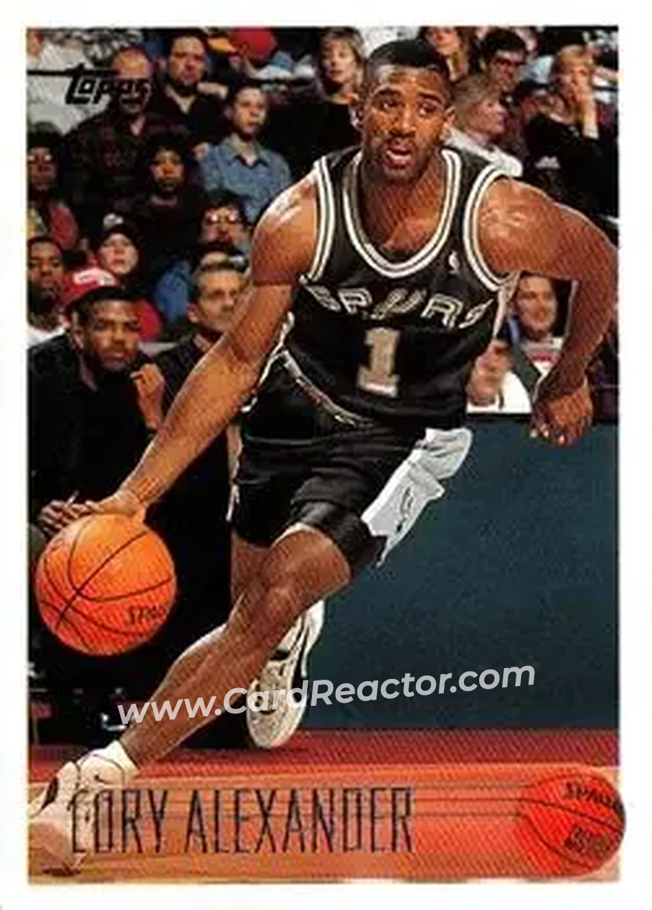 1996-97 Topps #136 - Cory Alexander - San Antonio Spurs - Front 1996-97 Topps #136 - Cory Alexander - San Antonio Spurs - Front