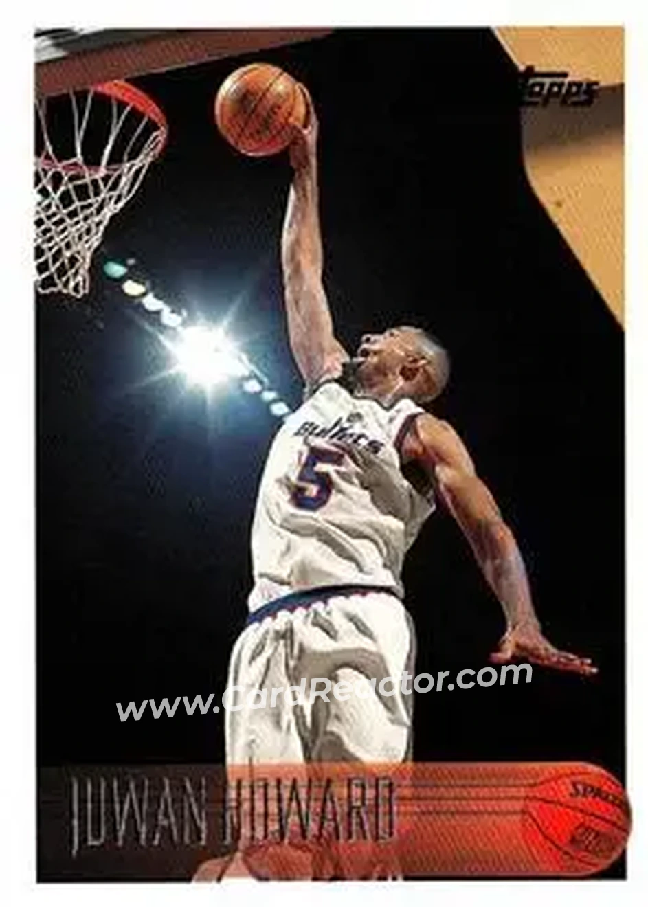1996-97 Topps #137 - Juwan Howard - Washington Bullets - Front 1996-97 Topps #137 - Juwan Howard - Washington Bullets - Front