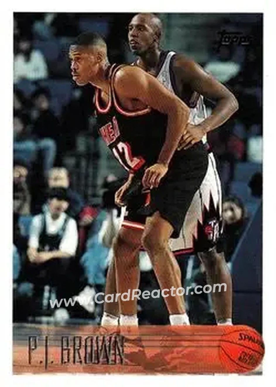 1996-97 Topps #147 - P.J. Brown - Miami Heat - Front