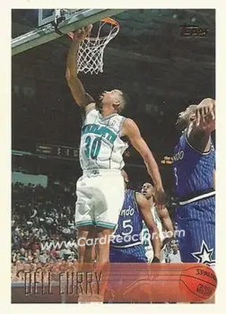 1996-97 Topps #168 - Dell Curry - Charlotte Hornets - Front