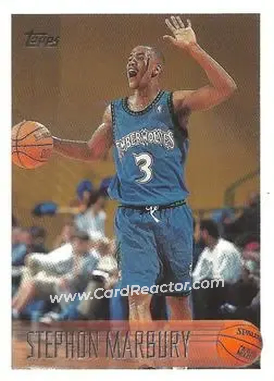 1996-97 Topps #177 - Stephon Marbury - Minnesota Timberwolves - Front